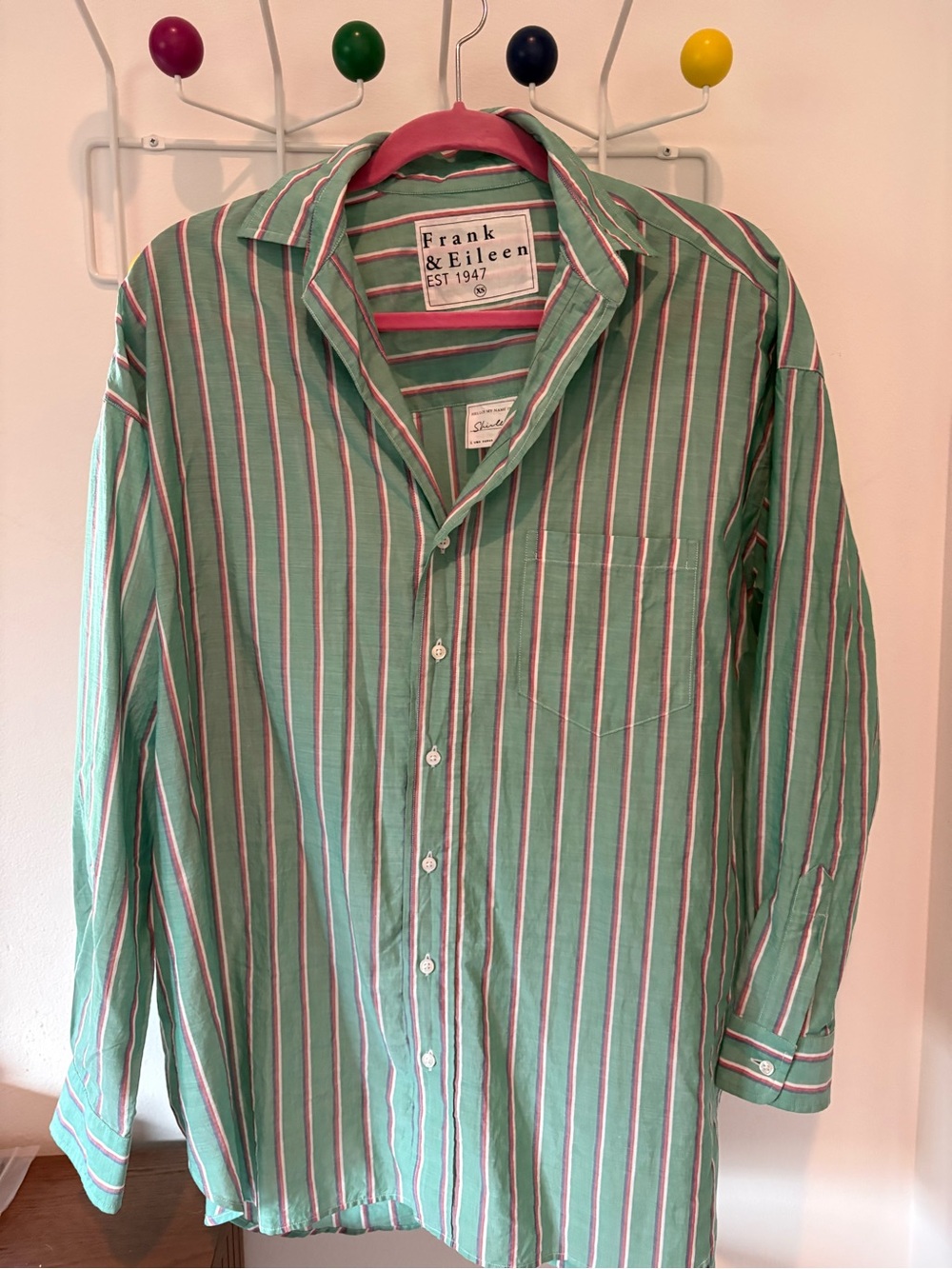 Frank & Eileen Green Striped Button-Down Shirt
